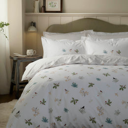 Sophie Allport Orchard Birds Duvet Cover Bedding Set White