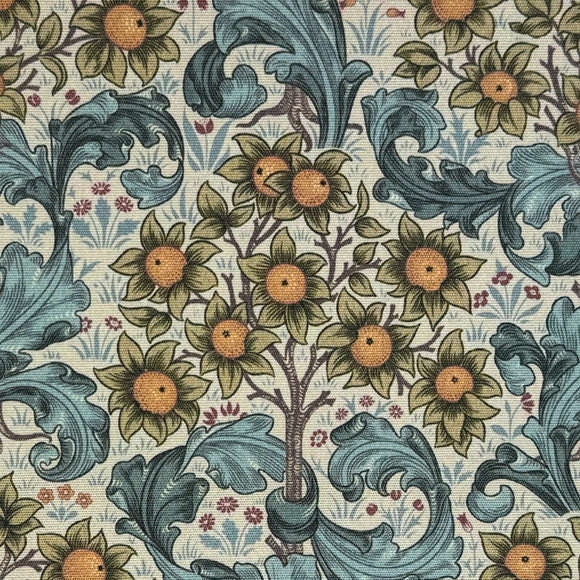 William Morris Orchid Outdoor Fabric Azure