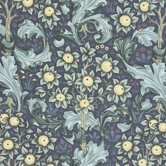 William Morris Orchid Outdoor Fabric Denim