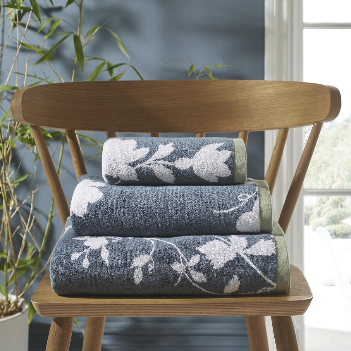 Laura Ashley Oriental Garden Towel Dusky Seaspray