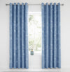 Dreams & Drapes Oriental Garden Ready Made Eyelet Curtains Blue
