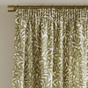 William Morris At Home Original Willow Ready Made Pencil Pleat Curtains Olive Green