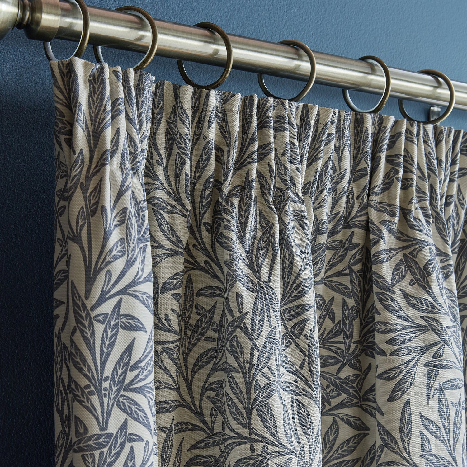 William Morris At Home Original Willow Ready Made Blackout Curtains Indigo