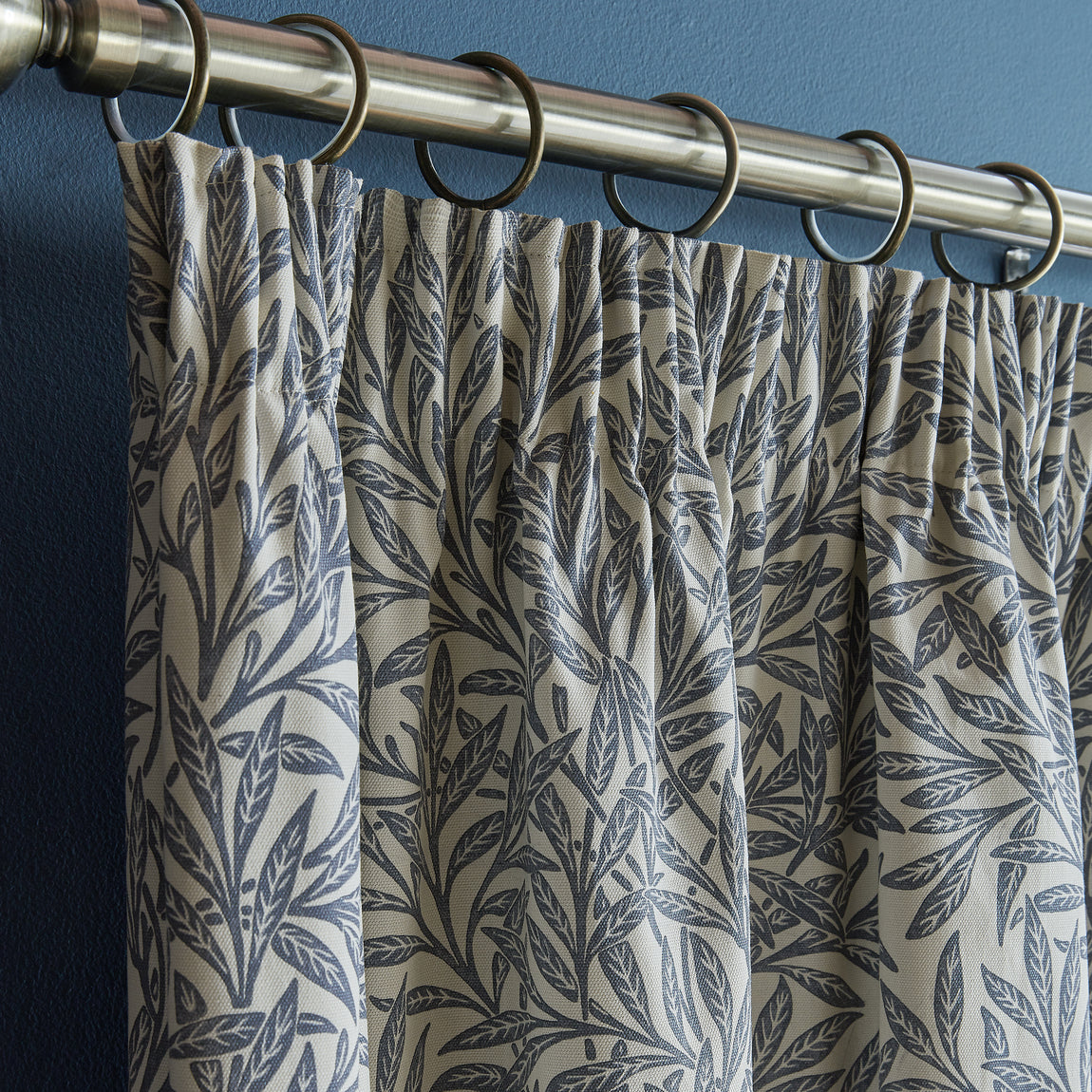 William Morris At Home Original Willow Ready Made Blackout Curtains Indigo