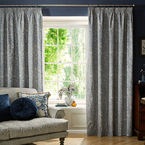 William Morris At Home Original Willow Ready Made Blackout Curtains Indigo