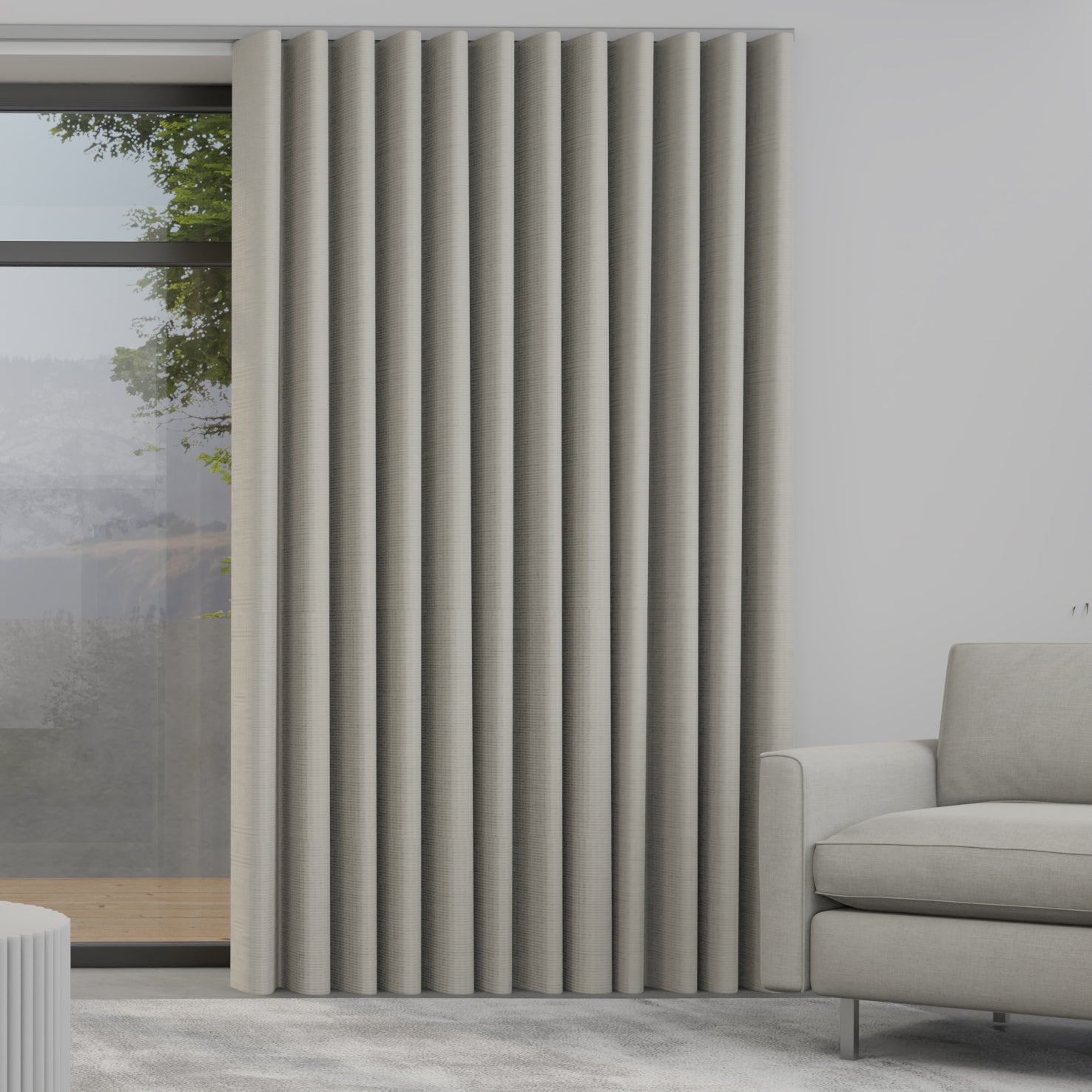 Iowa Silk Essence Made to Measure Wave Curtain + FREE Track Oyster
