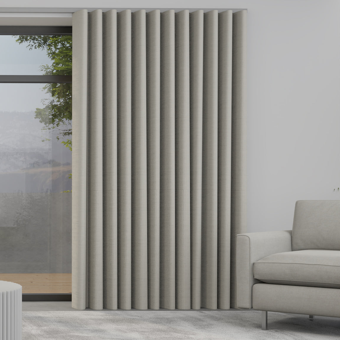 Iowa Silk Essence Made to Measure Wave Curtain + FREE Track Oyster