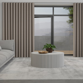 Iowa Silk Essence Made to Measure Wave Curtain + FREE Track Pewter