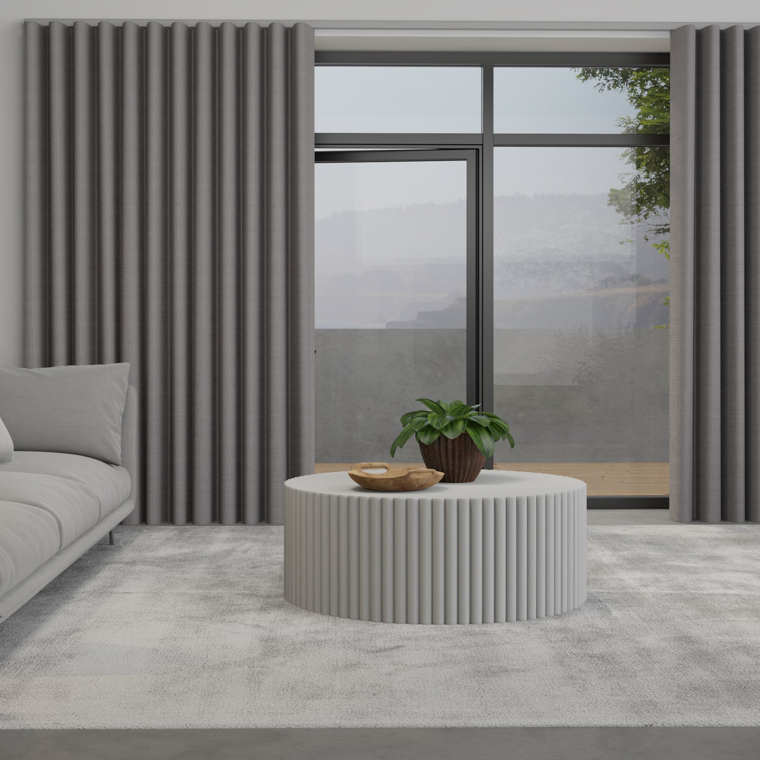 Iowa Silk Essence Made to Measure Wave Curtain + FREE Track Platinum