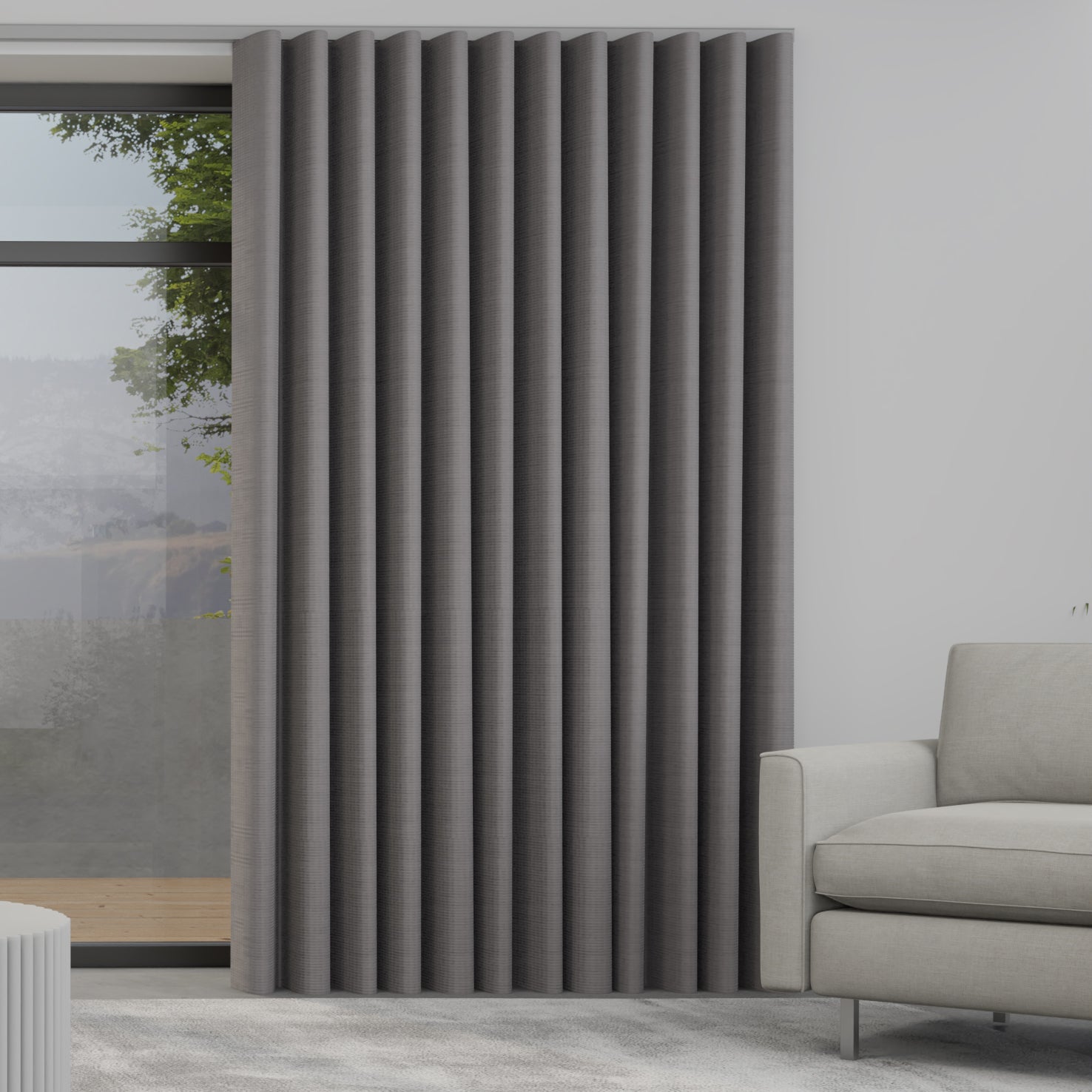Iowa Silk Essence Made to Measure Wave Curtain + FREE Track Platinum