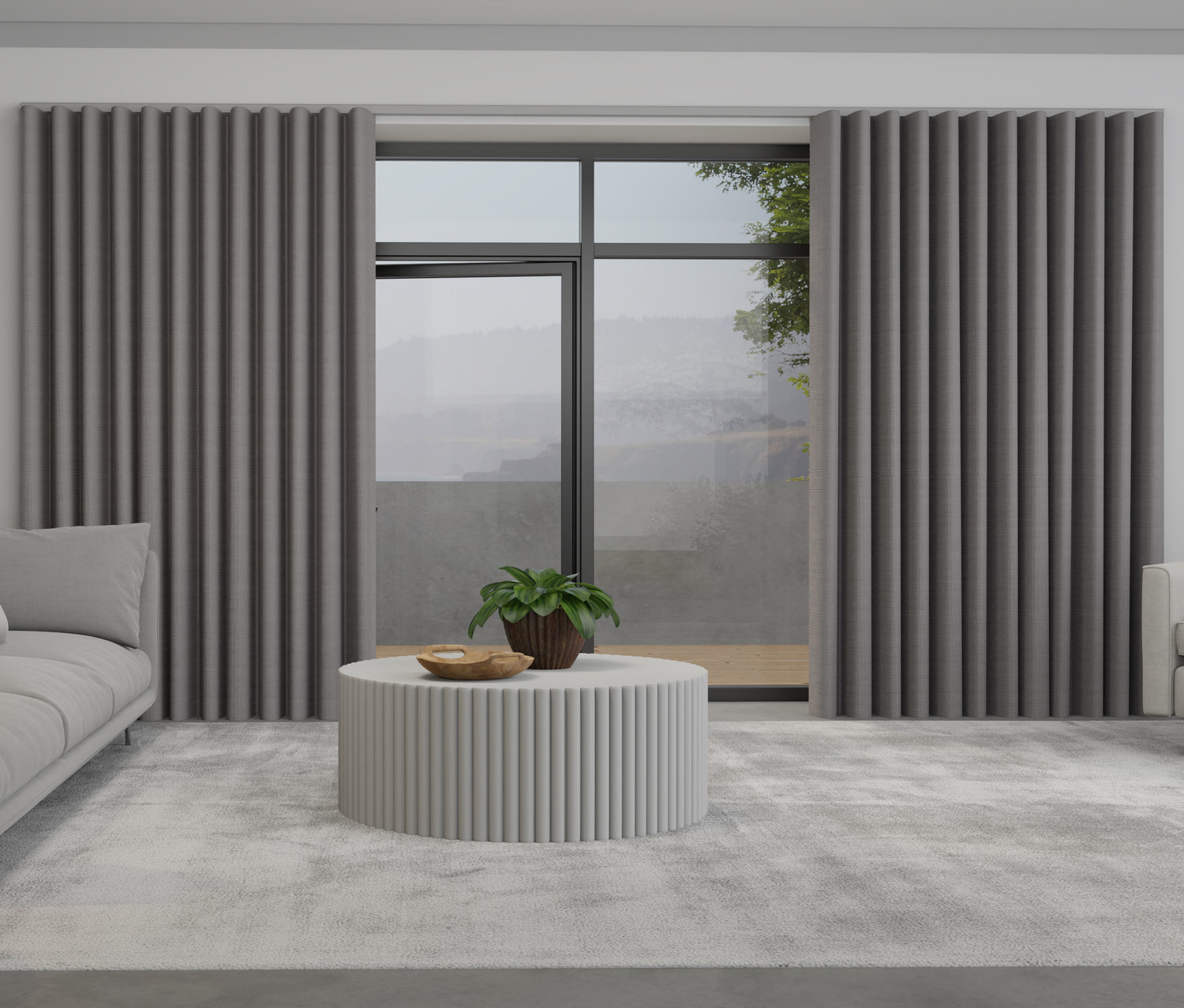 Iowa Silk Essence Made to Measure Wave Curtain + FREE Track Platinum