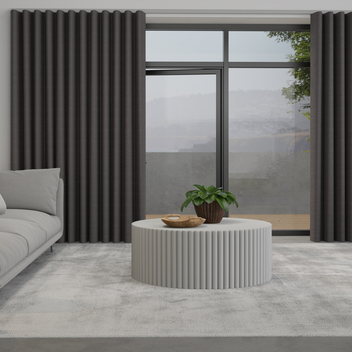 Iowa Silk Essence Made to Measure Wave Curtain + FREE Track Slate