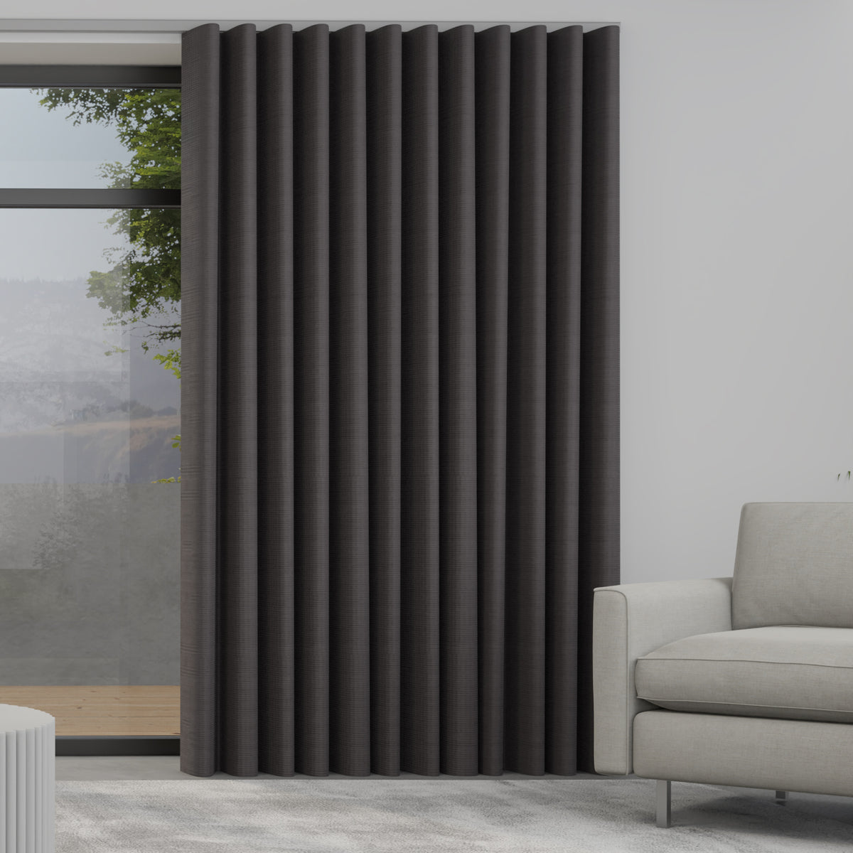 Iowa Silk Essence Made to Measure Wave Curtain + FREE Track Slate