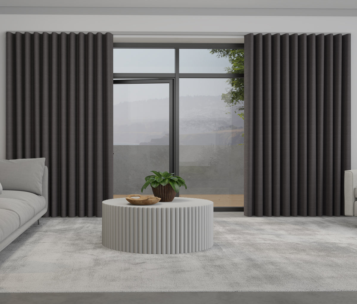 Iowa Silk Essence Made to Measure Wave Curtain + FREE Track Slate