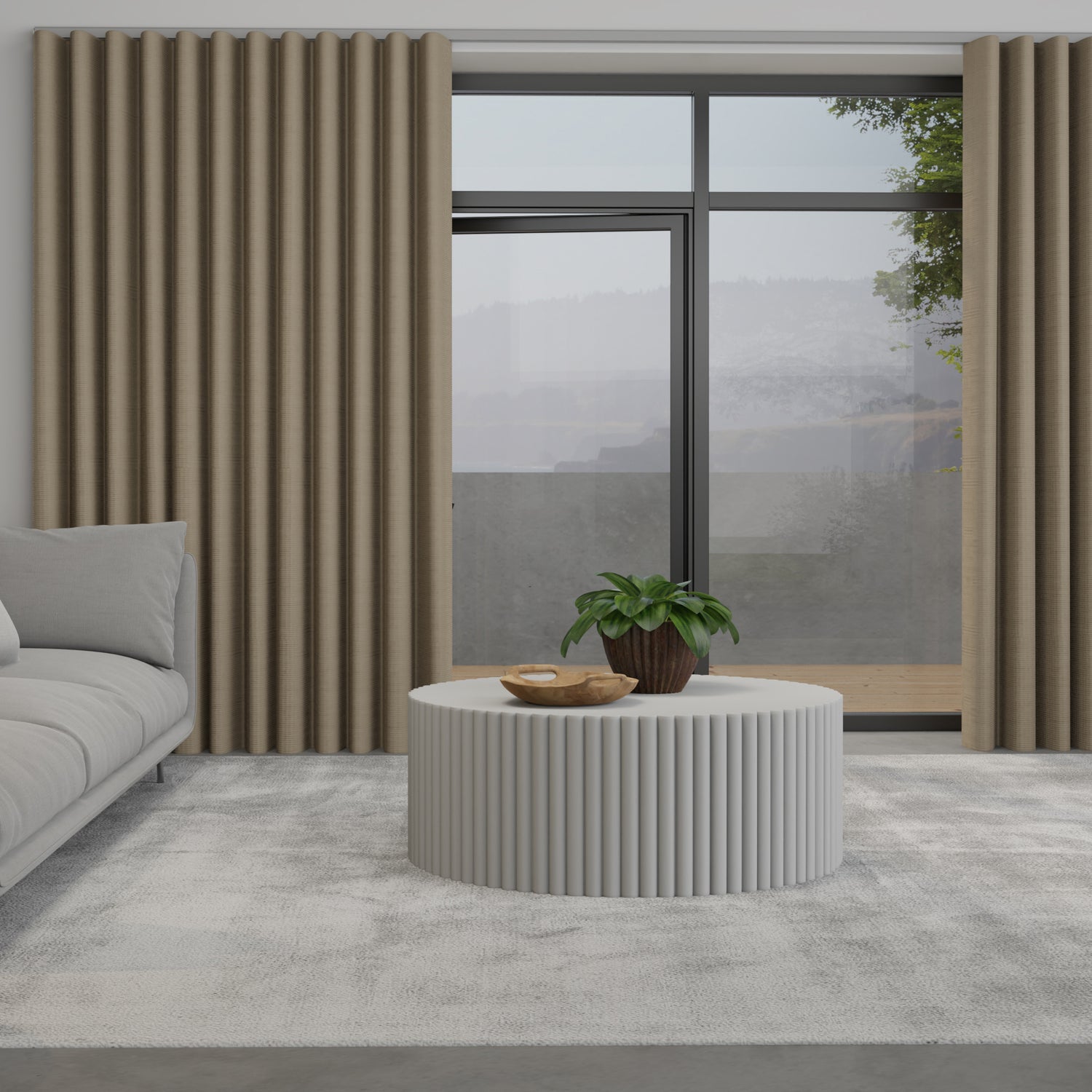 Iowa Silk Essence Made to Measure Wave Curtain + FREE Track Linen