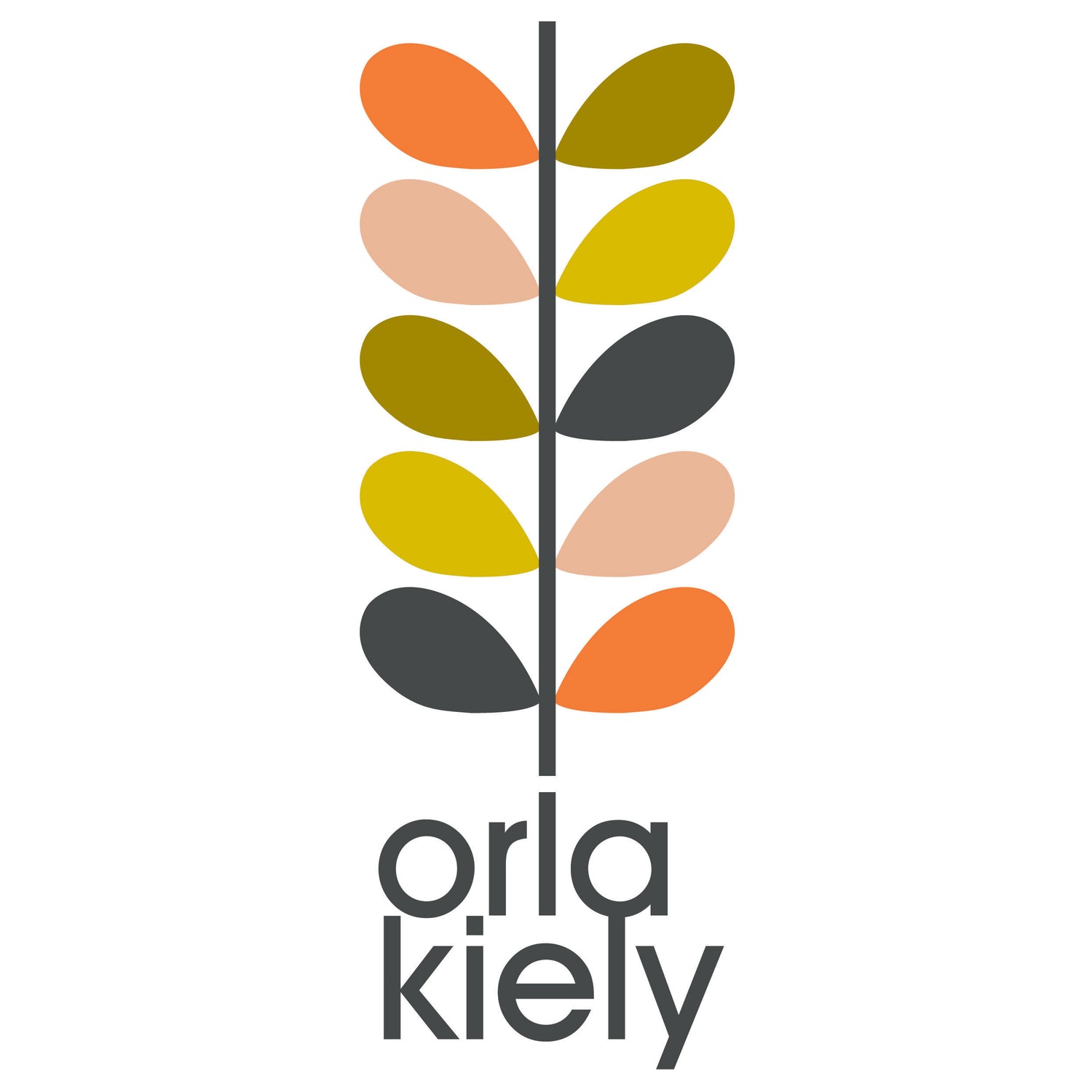 Orla Kiely Sycamore Stripe Towel Dusk Blue