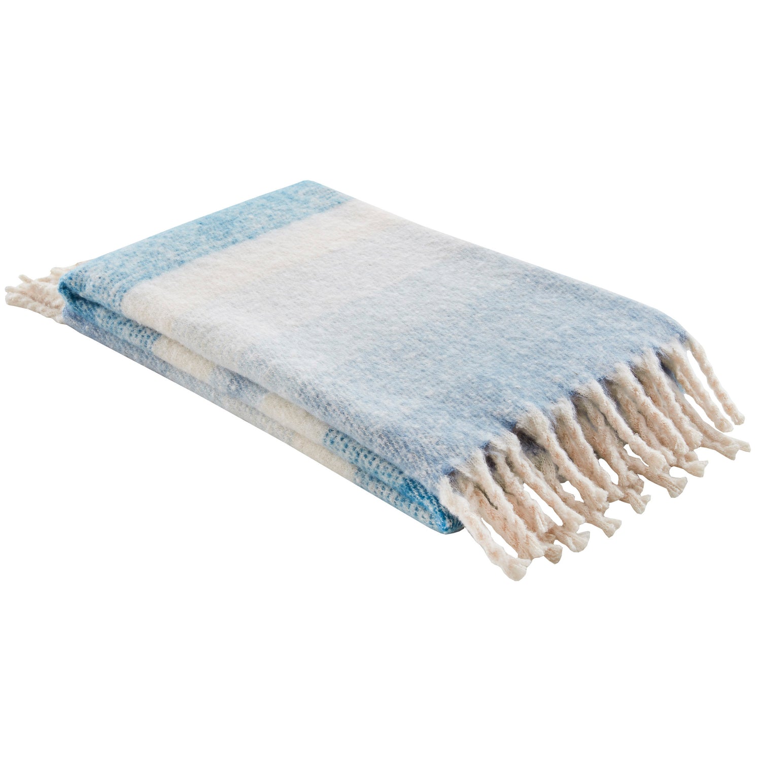 Laura Ashley Ortonby 130cm x 170cm Throw Newport Blue