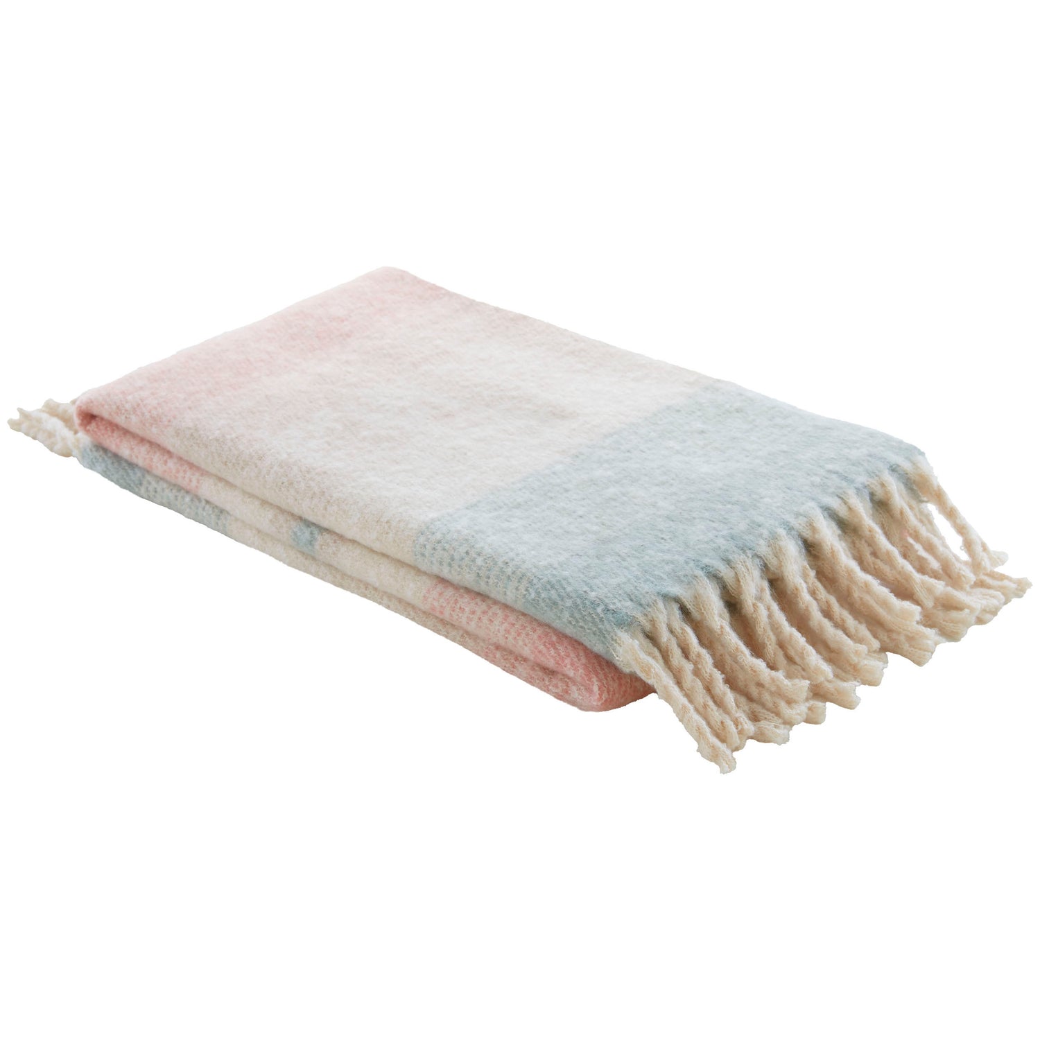 Laura Ashley Ortonby 130cm x 170cm Throw Plaster Pink