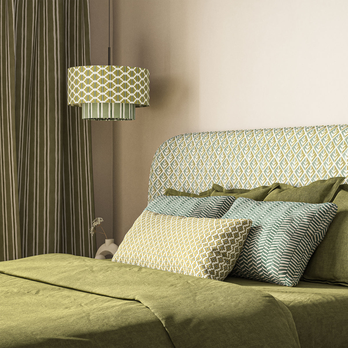 Ashley Wilde Raye Fabric Pistachio