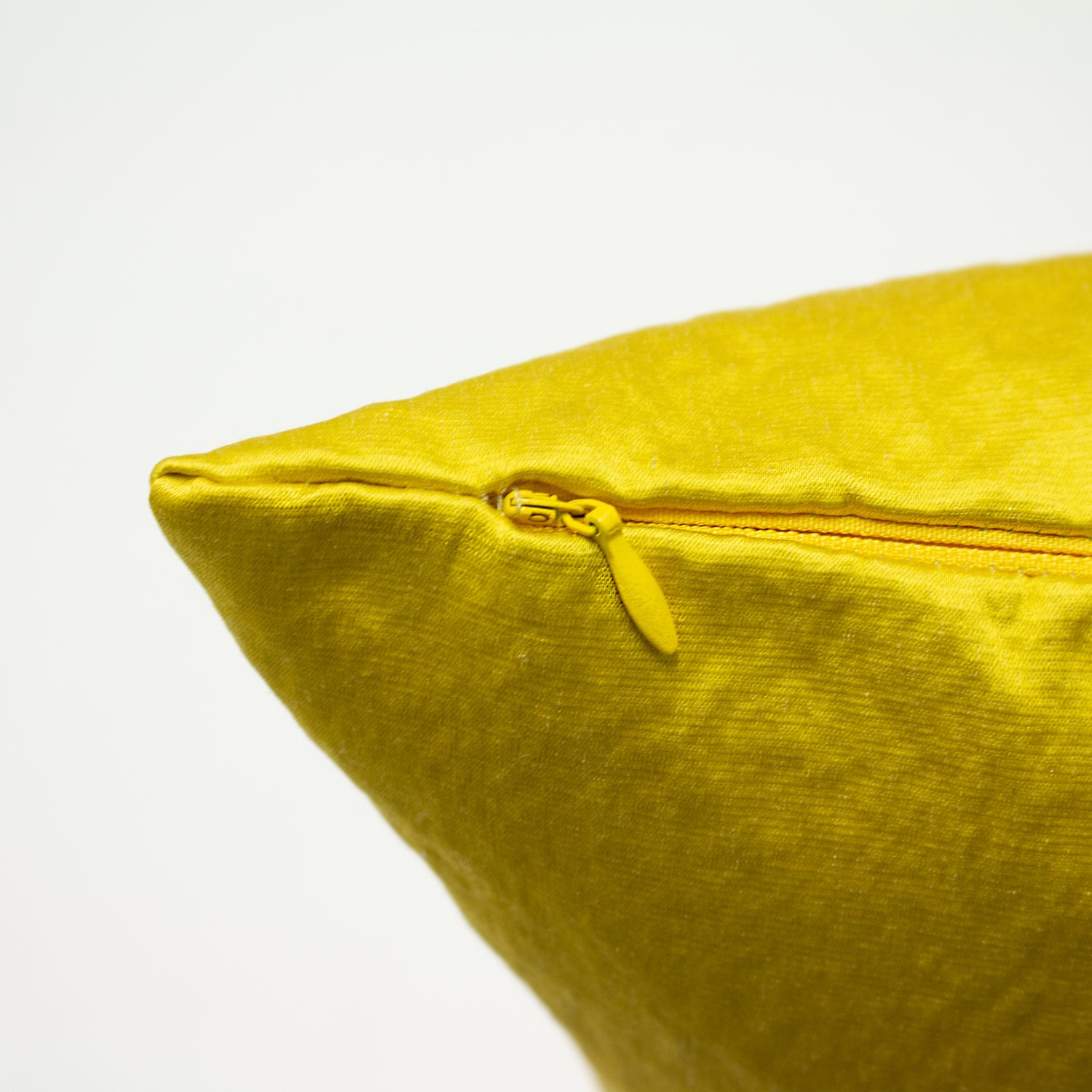 Paoletti Palermo Sateen 45cm x 45cm Filled Cushion Limon Yellow