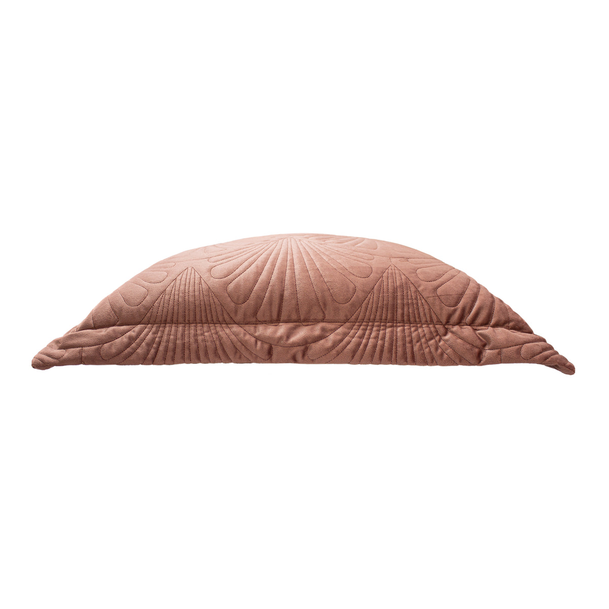 Paoletti Palmeria Quilted Velvet Filled Cushion 60cm x 60cm Blush