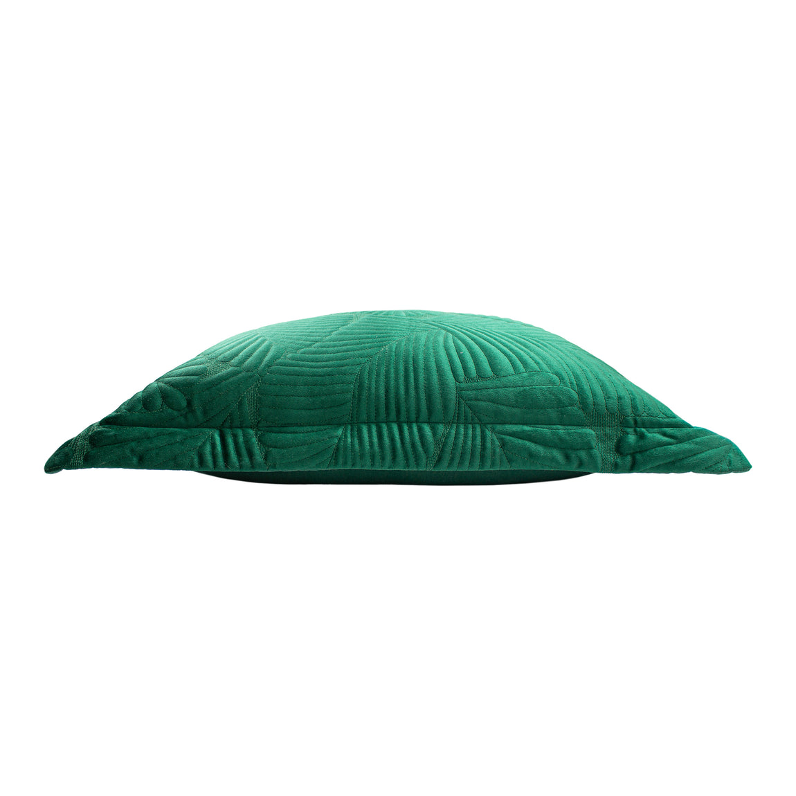 Paoletti Palmeria Quilted Velvet Filled Cushion 60cm x 60cm Emerald