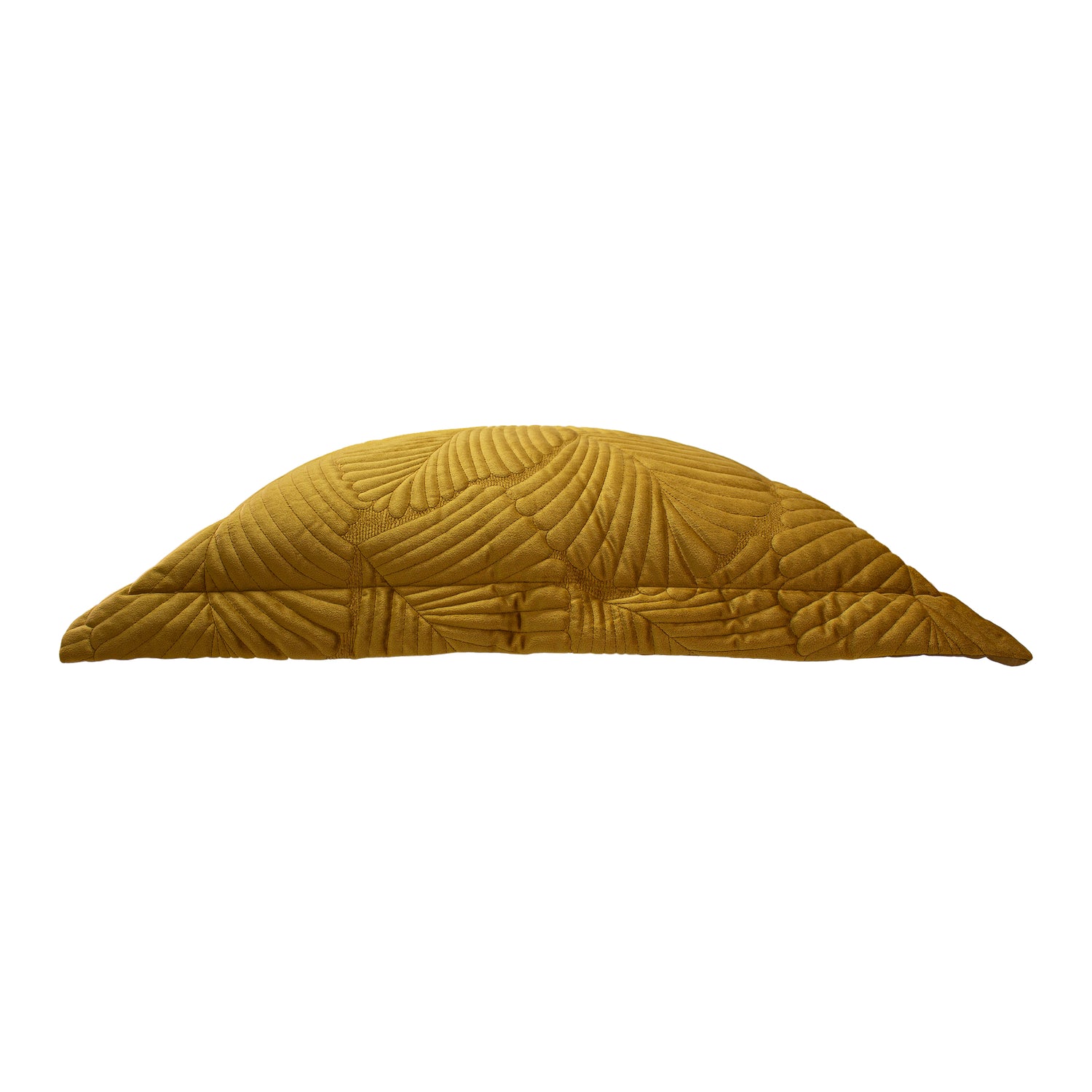 Paoletti Palmeria Quilted Velvet Filled Cushion 60cm x 60cm Gold