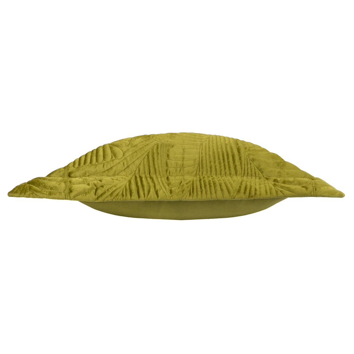 Paoletti Palmeria Quilted Velvet Filled Cushion 60cm x 60cm Moss