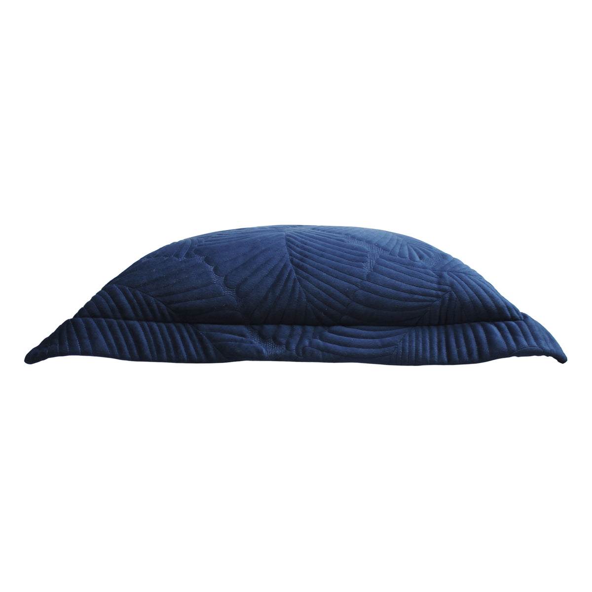 Paoletti Palmeria Quilted Velvet Filled Cushion 60cm x 60cm Navy