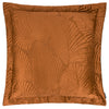 Paoletti Palmeria Quilted Velvet Filled Cushion 60cm x 60cm Rust