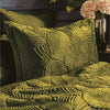 Paoletti Palmeria Quilted Velvet Duvet Cover Bedding Set Moss