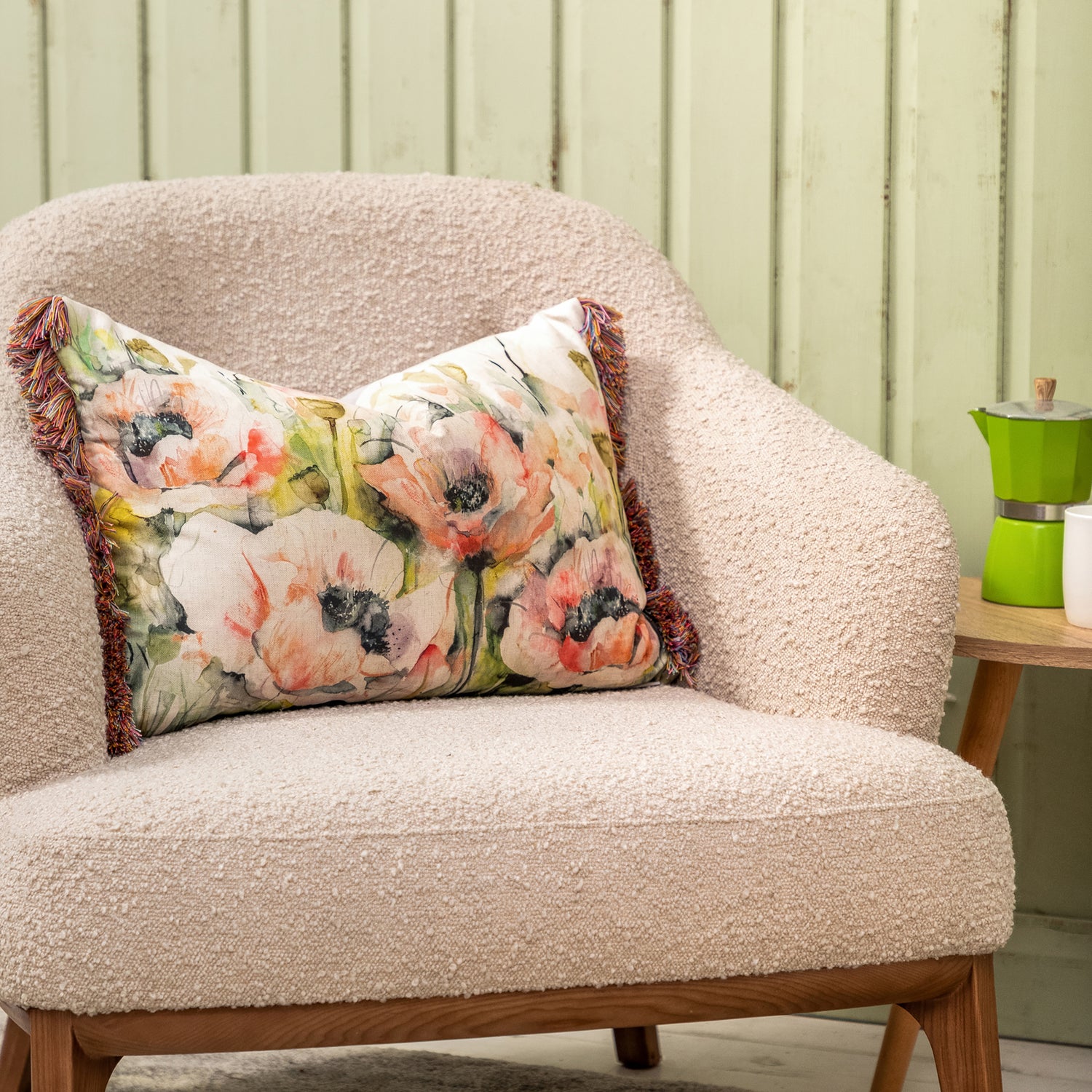 Voyage Maison Papavera Feather Boudoir Filled Cushion 40cm x 60cm Sweetpea