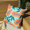 Papaya Outdoor Filled Cushion 43cm x 43cm Aqua