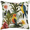 Parrots Outdoor Filled Cushion 43cm x 43cm Multi Teal