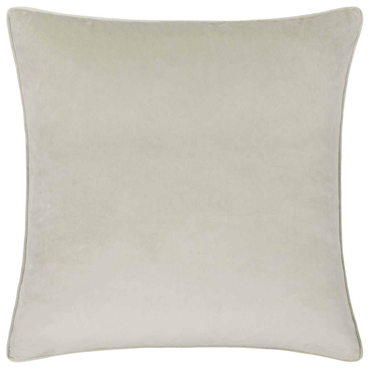Passiflora Piped Velvet Filled Cushion 50cm x 50cm Peach Vine Green
