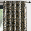 Laurence Llewelyn-Bowen Paradise Palm Jacquard Ready Made Eyelet Curtains Black