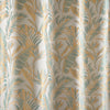 Laurence Llewelyn-Bowen Paradise Palm Jacquard Ready Made Eyelet Curtains Duck Egg