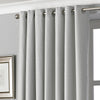 Paoletti Pendleton Jacquard Ready Made Eyelet Curtains Silver
