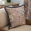 Sanderson Porcelain Garden Printed Chenille 50cm x 50cm Filled Cushion Blush
