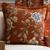 Sanderson Porcelain Garden Printed Chenille 50cm x 50cm Filled Cushion Rust