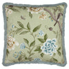 Sanderson Porcelain Garden Printed Chenille 50cm x 50cm Filled Cushion Sage