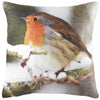 Evans Lichfield Photo Robin 43cm x 43cm Filled Cushion Moss