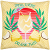 Pina There Abstract Outdoor Filled Cushion 43cm x 43cm Yellow