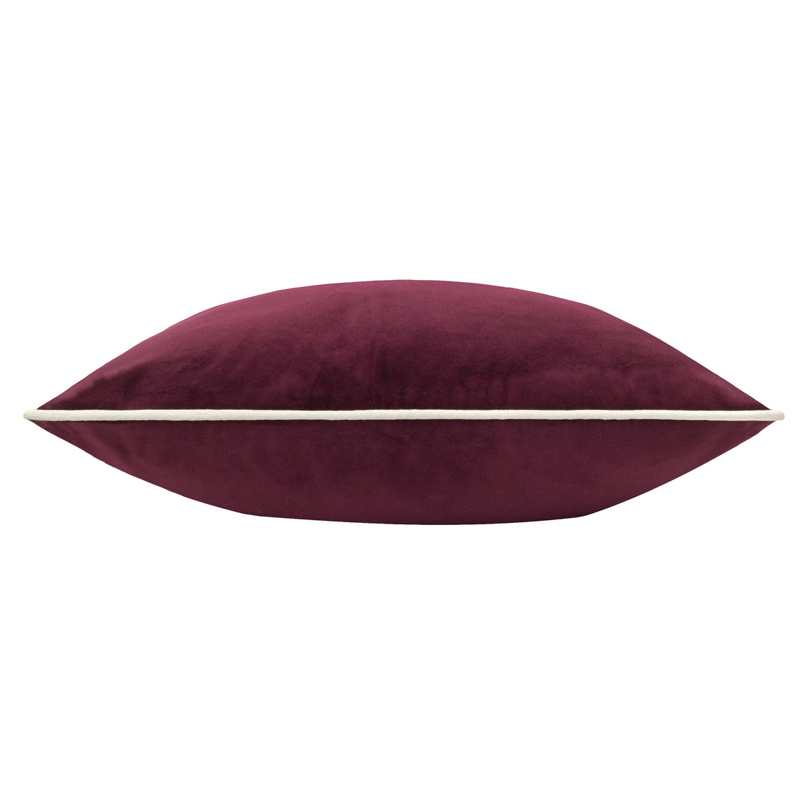Pineberry Forest Piped Velvet Filled Cushion 45cm x 45cm Plum