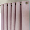 Chenille Triple Woven Ready Made Eyelet Blackout Curtains Pink