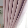 Chenille Triple Woven Ready Made Eyelet Blackout Curtains Pink