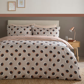 Fusion Polka Spot Duvet Cover Bedding Set Natural