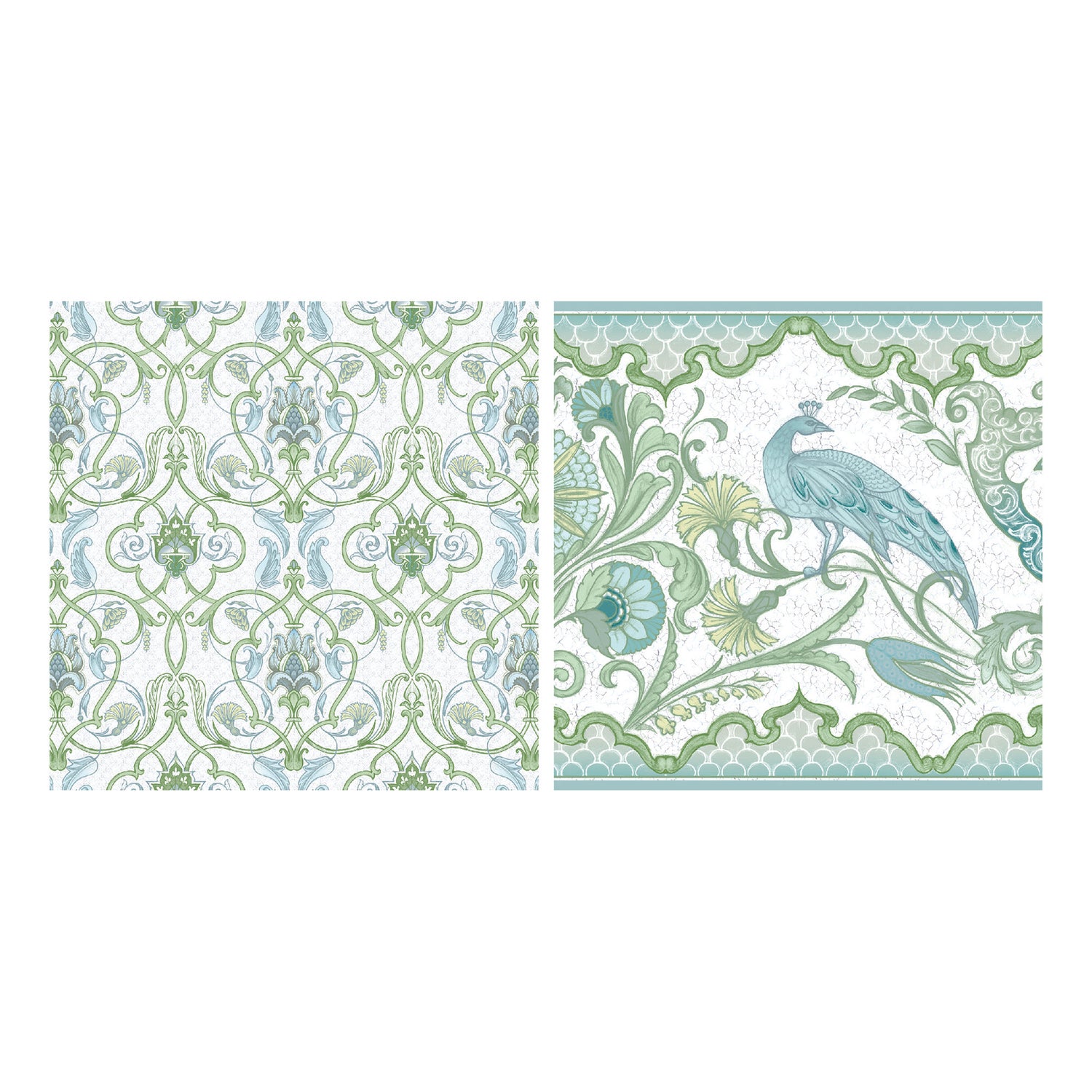 Laurence Llewelyn-Bowen Palm Court 4 Pack 40cmx40cm Napkins Green