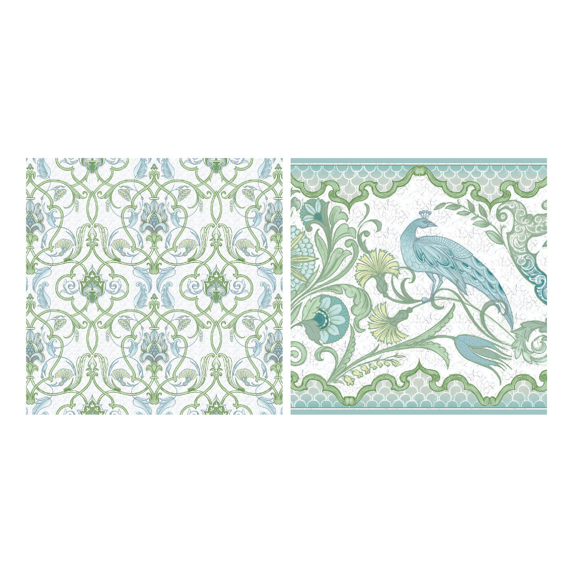 Laurence Llewelyn-Bowen Palm Court 4 Pack 40cmx40cm Napkins Green