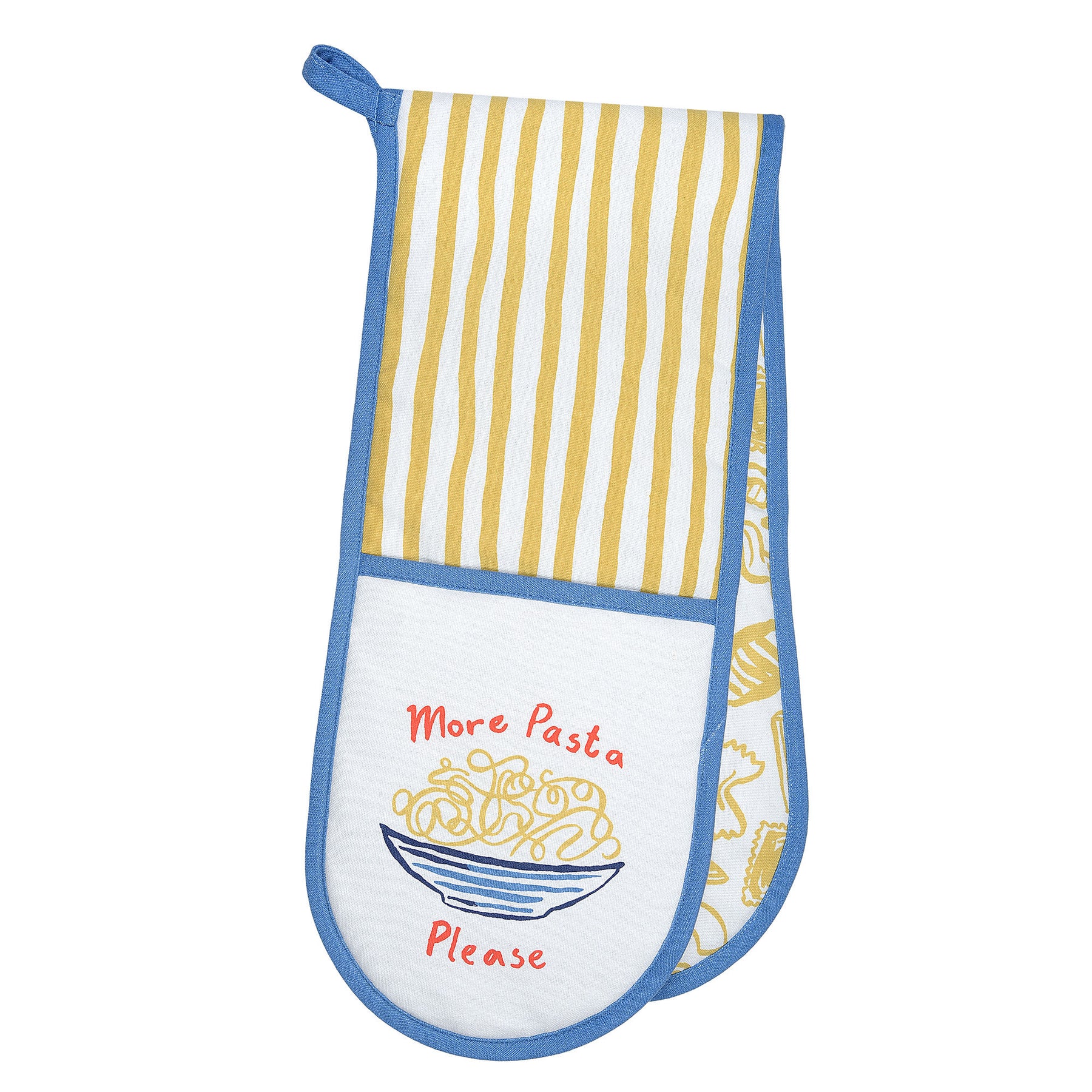 Ulster Weavers Pasta Lovers Club Double Oven Glove Yellow